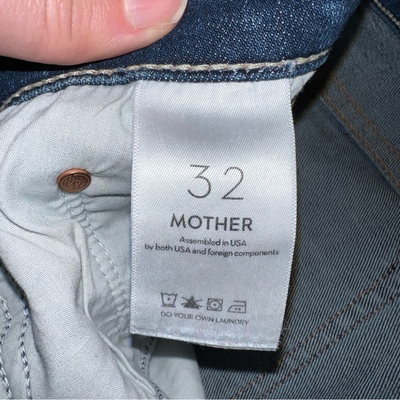 MOTHER The Weekender Fray Jeans Denim Dark Wash Women’s Size 32 - Picture 5 of 17